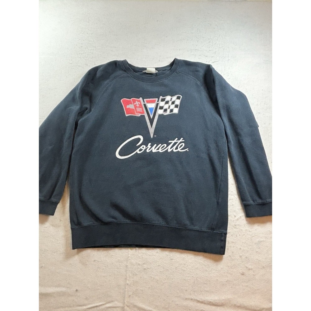 Corvette National Corvette Museum Vintage 1990s Navy‎ Crewneck Sweatshirt Size M